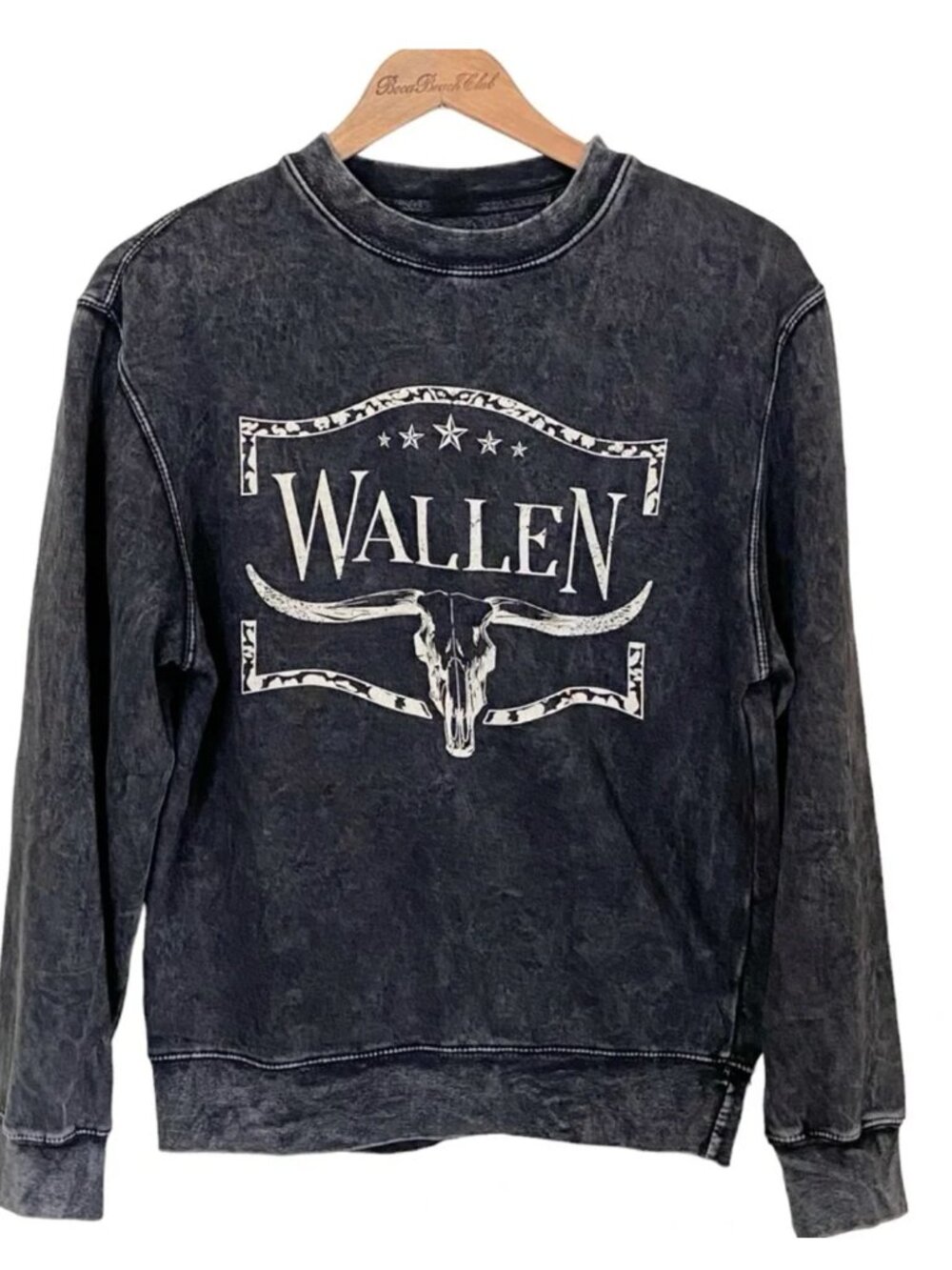 Morgan Wallen Longhorn Skull Crewneck Sweatshirt Size Small